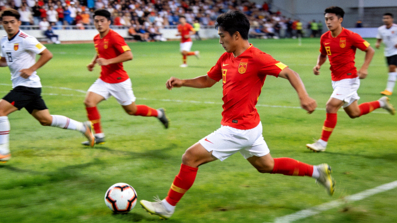 世界杯预选赛亚洲区比赛，中国国家队在绿茵场上